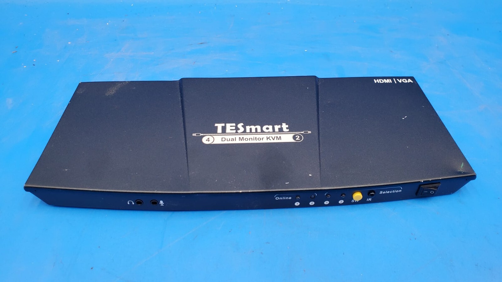 TESmart HDMI + VGA 2x2 Dual Monitor KVM Switch | 4K@60Hz HKV0402A1U VGA HDMI