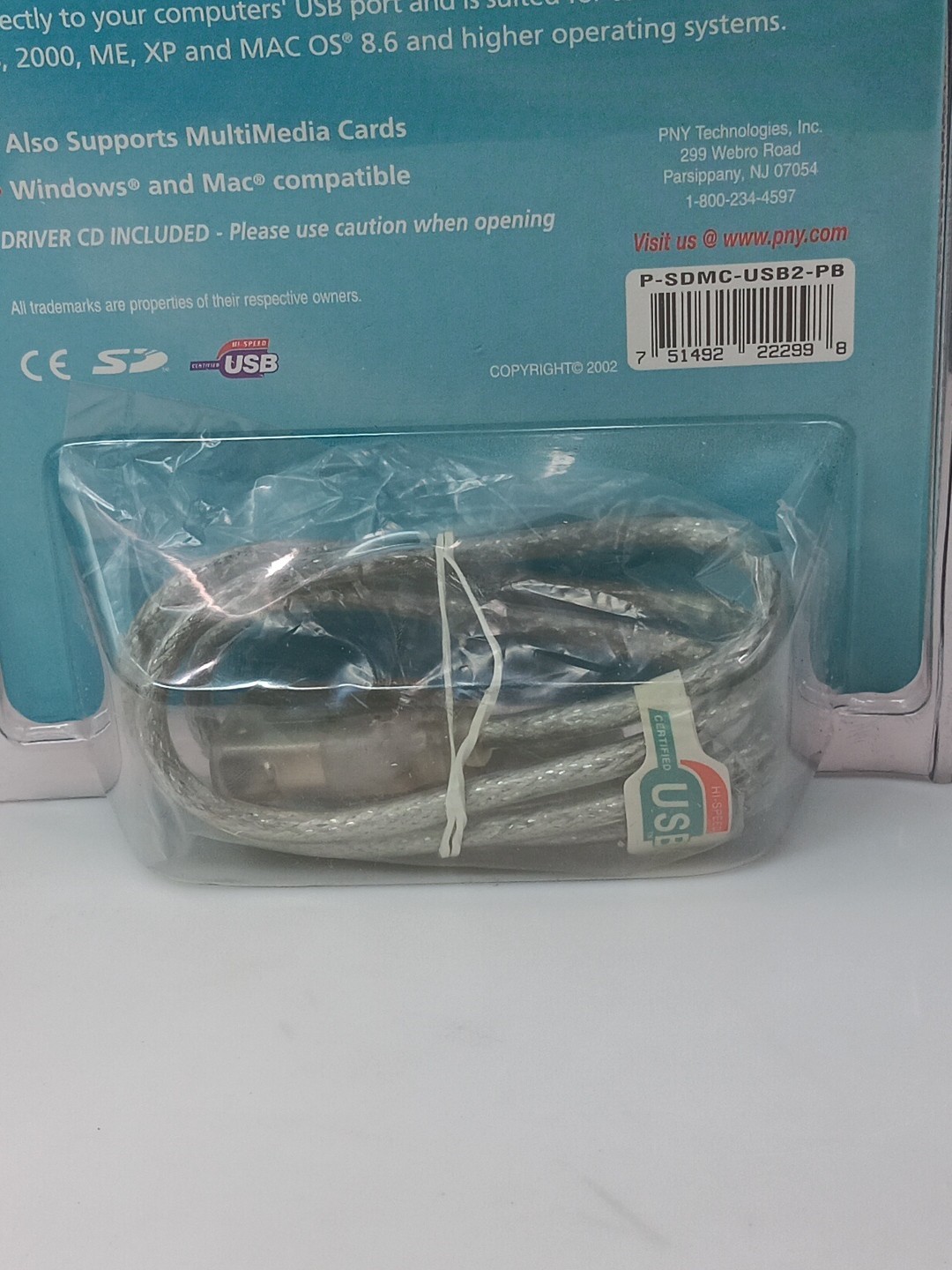 USB 2.0 Card Reader-SD/MultiMedia Cards-2002 PNY Technologies