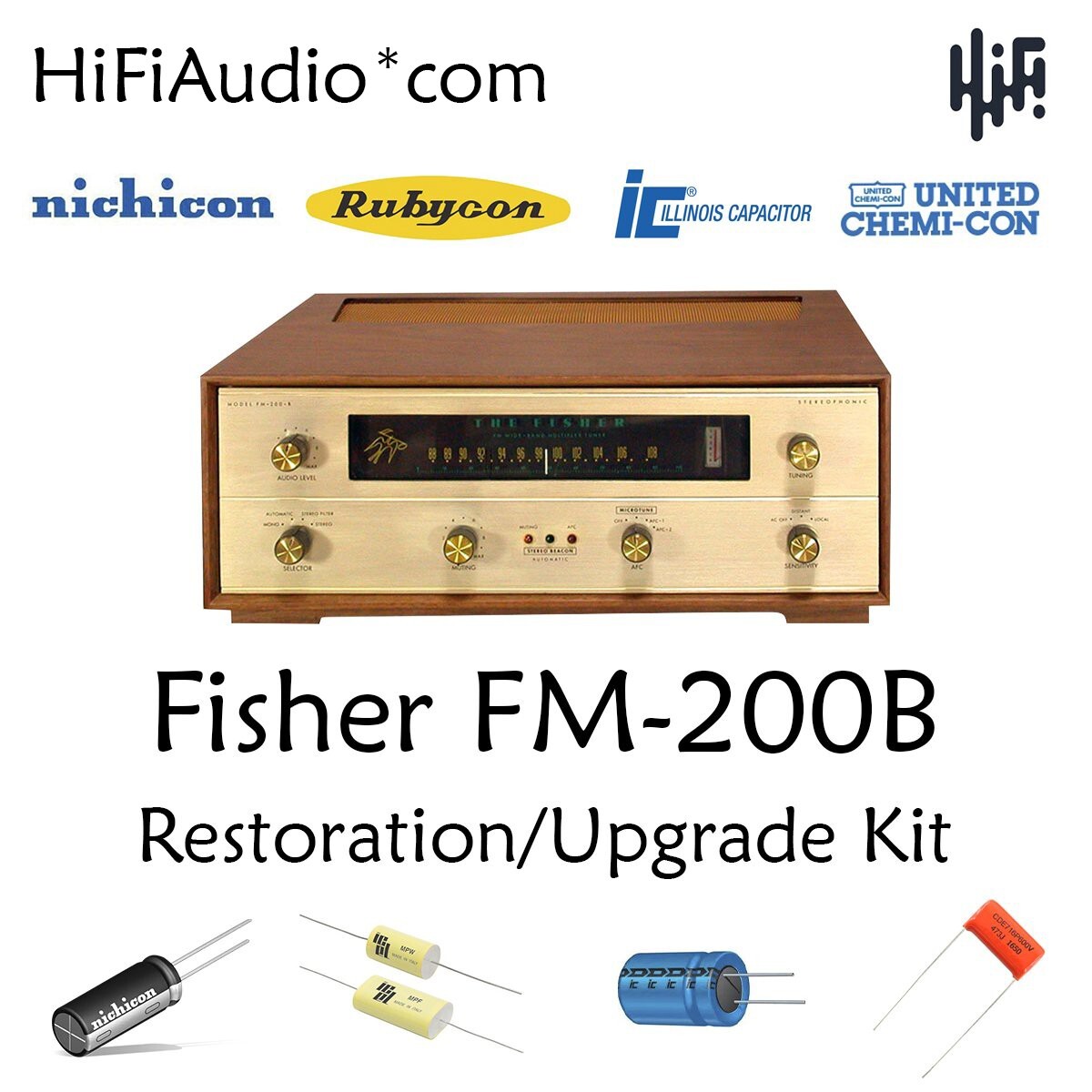 Fisher FM-200B tuner restoration recap repair upgrade rebuild kit capacitor