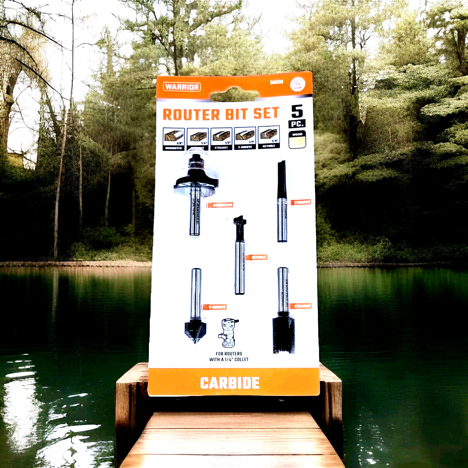 Warrior Carbide Router Bit &  excellent cut quality Set, 5-Pc