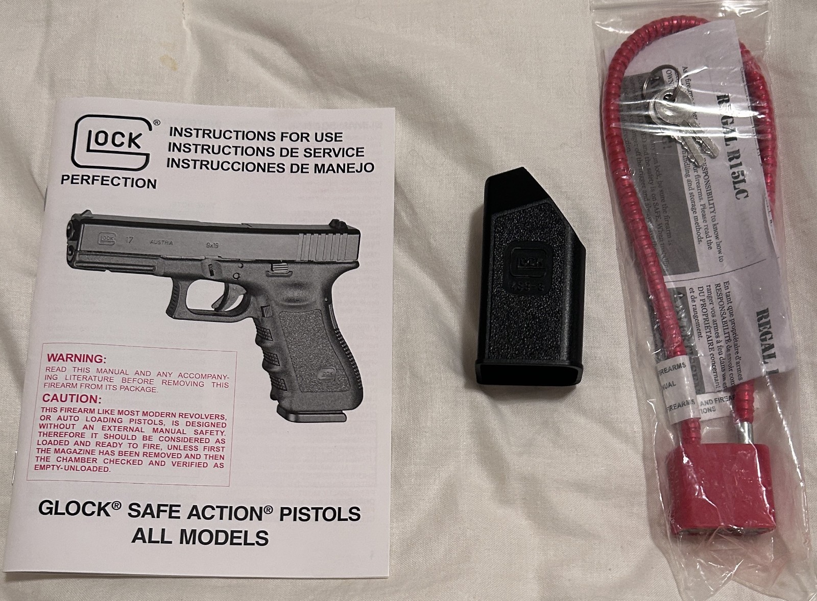 Glock 17 manual rev 11/08, Regal R15LC and autoloader