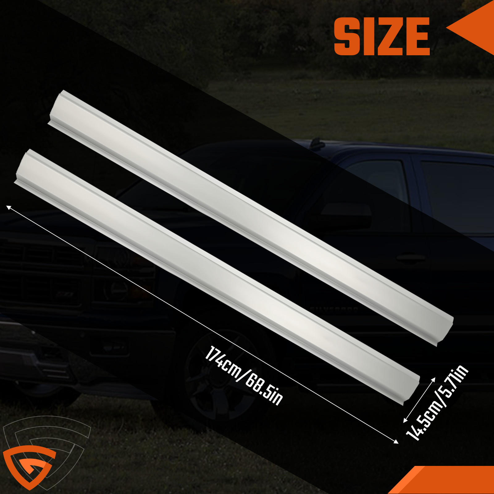 Outer Rocker Panel Pair For 2014-2016 Chevy Silverado GMC Sierra 4 Door Crew Cab
