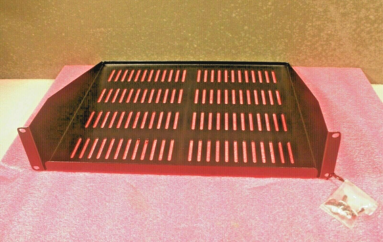 Quest ES0219-0215   19” Single-Sided Vented Shelf 2 RMS, 15” Depth, Black