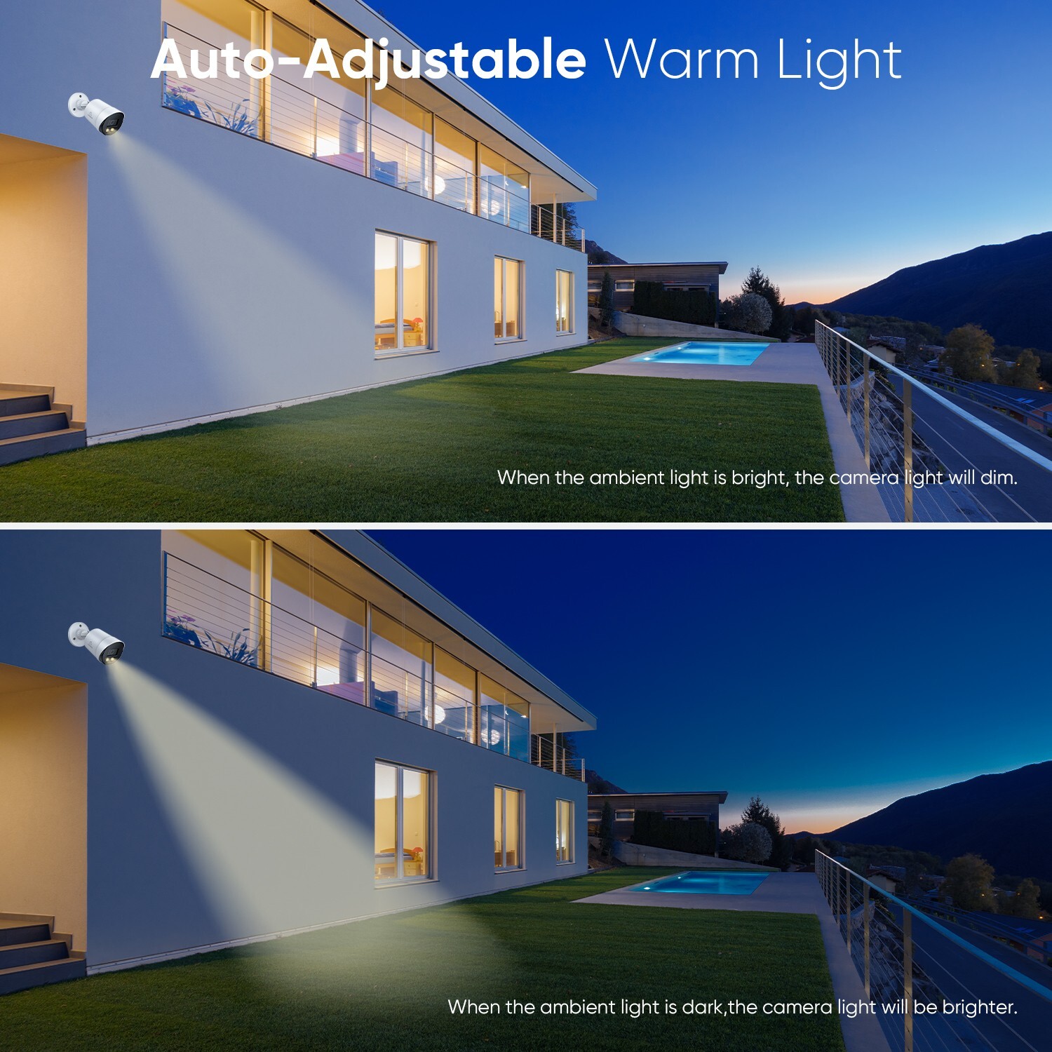 SANNCE 1080P HD Full Color Security Warm Light IP Camera Security CCTV System