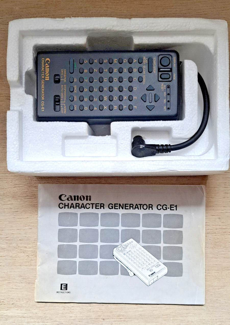 Canon Character Generator CG-E1E For Camcorders. Untested
