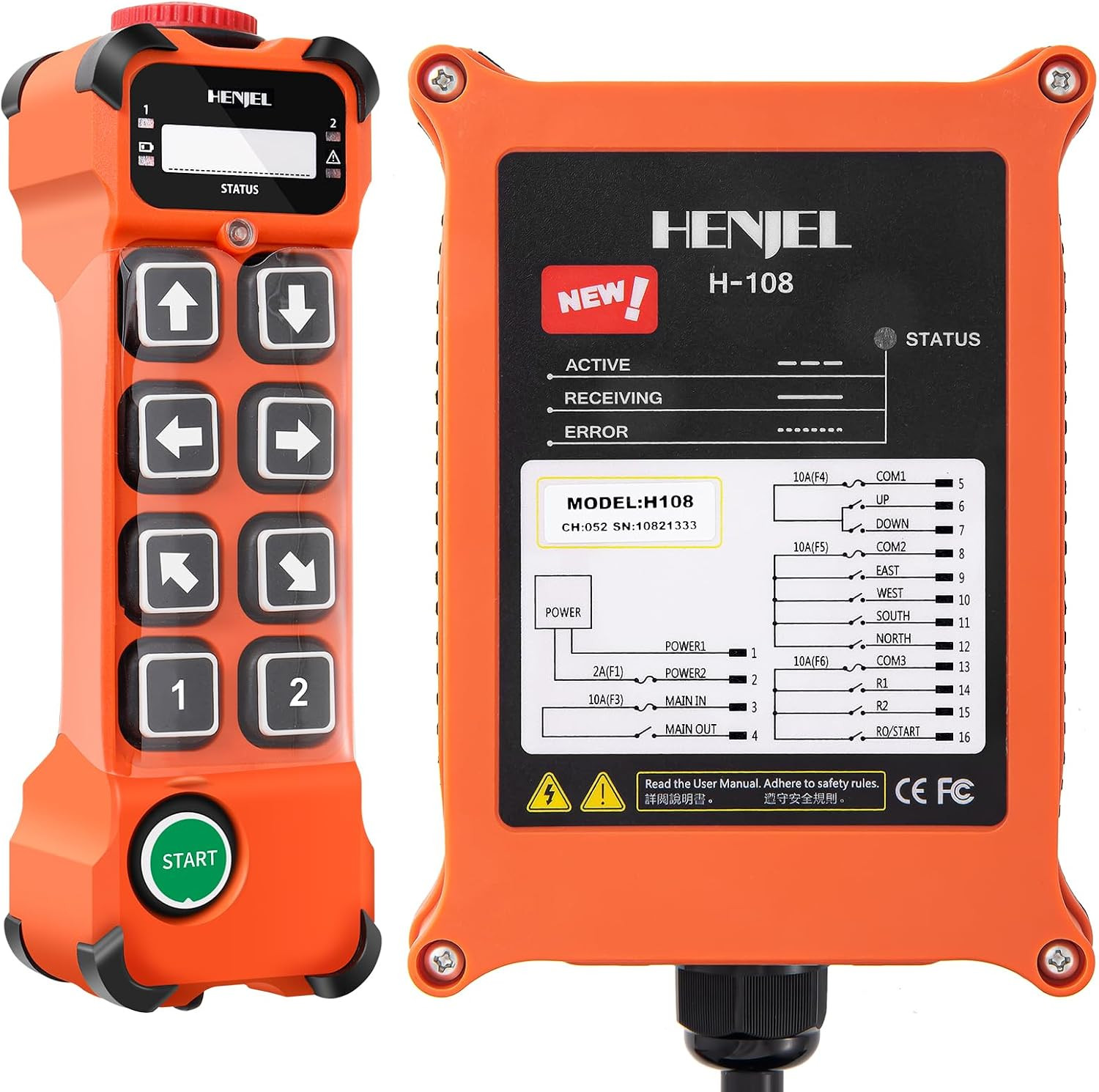 8 Button Channel 12V 24V Wireless Crane Radio Remote Control Industrial | Electr