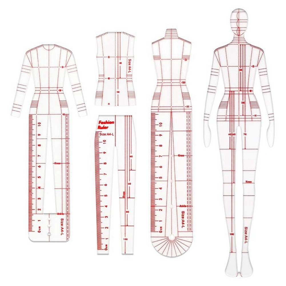 Fashion Illustration Rulers Sketching Templates Ruler Sewing Humanoid4968