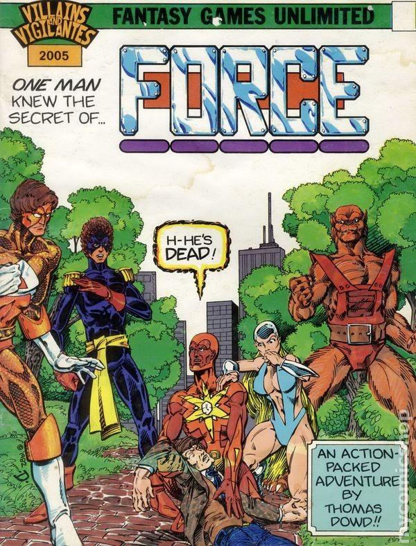 Villains and Vigilantes FORCE SC RPG 2005 VG 1982 Stock Image Low Grade