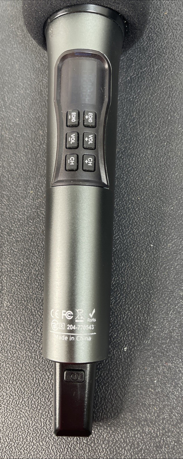 Wireless Black & Gray Microphone for karaoke singing Multi channel