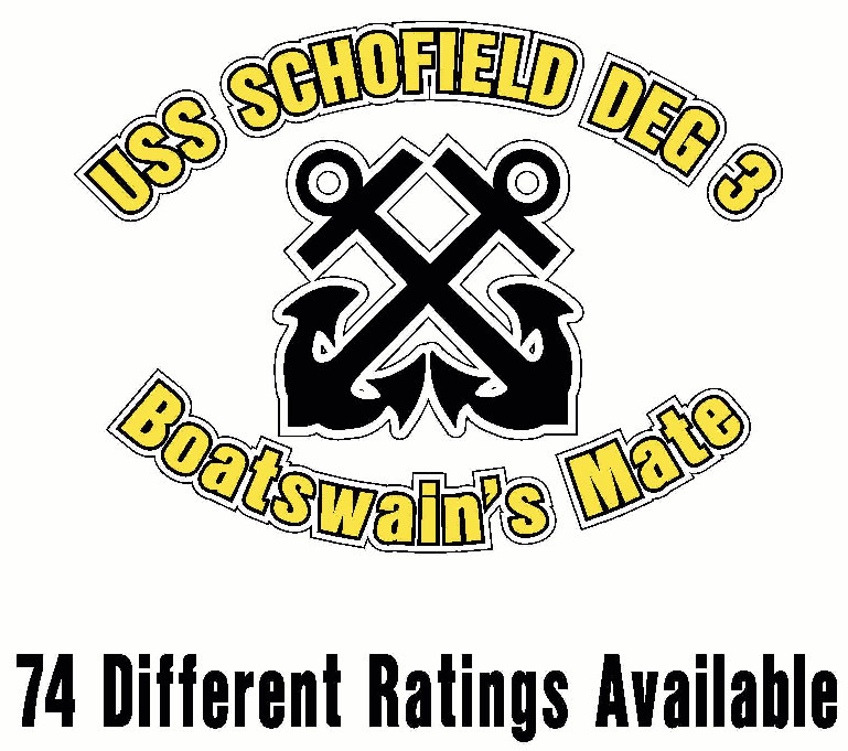 USS SCHOFIELD DEG 3 Oval Decal / Sticker Military USN U S Navy S06A