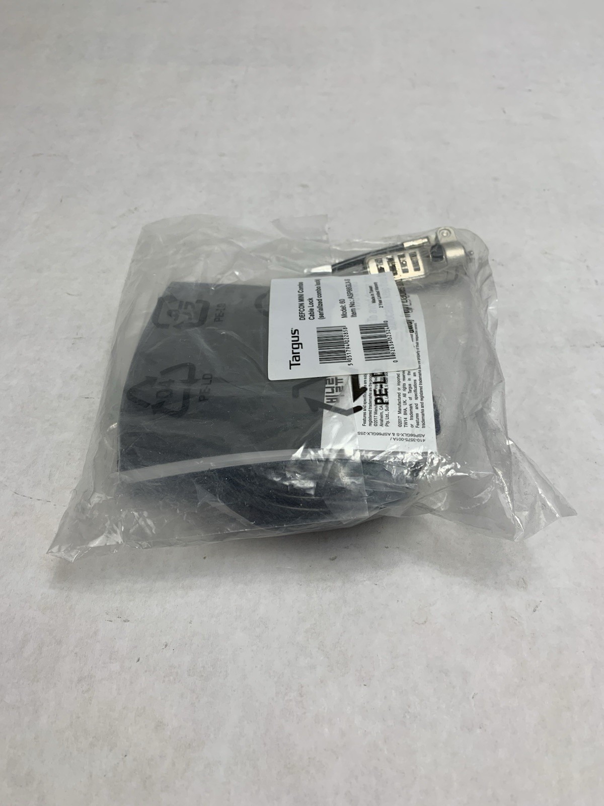 Targus DEFCON MINI 60 ASP66GLX-S Combo Cable Lock
