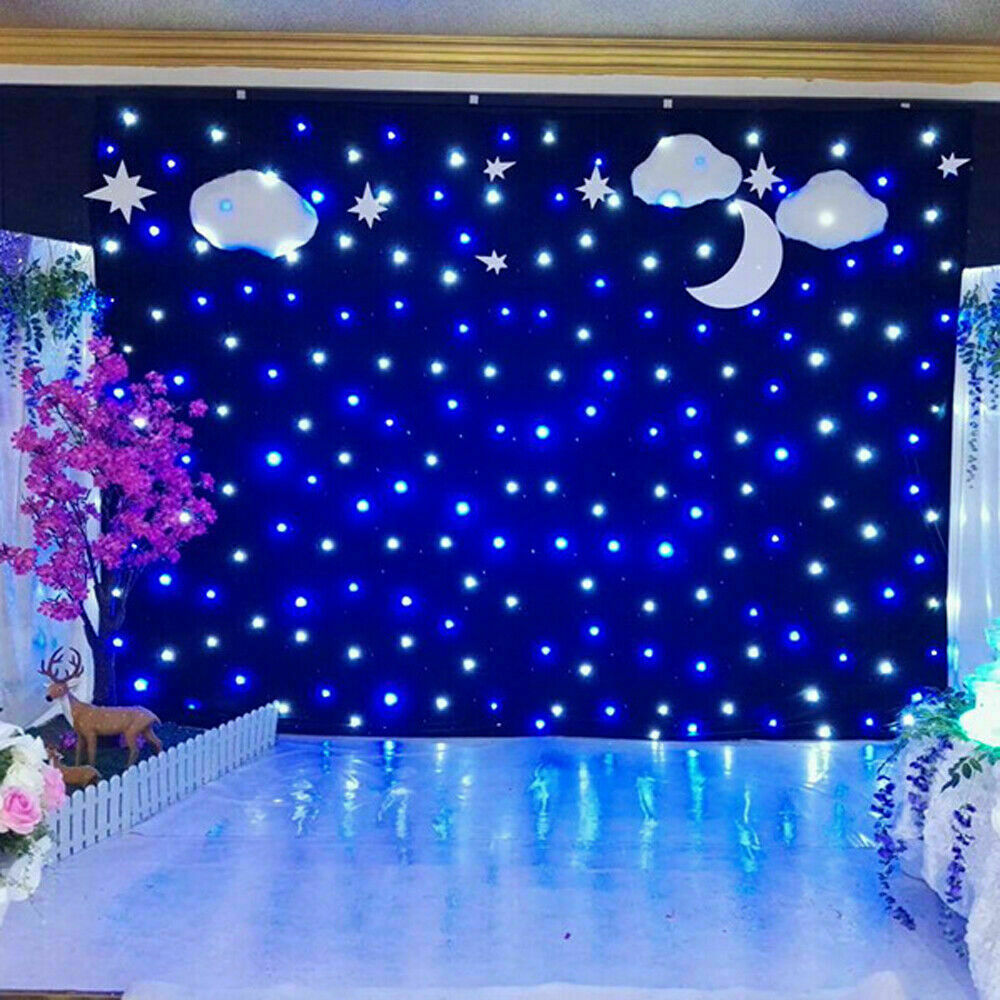 LED Star Backdrop 6m × 3m White & Blue LEDs DMX Control Controller