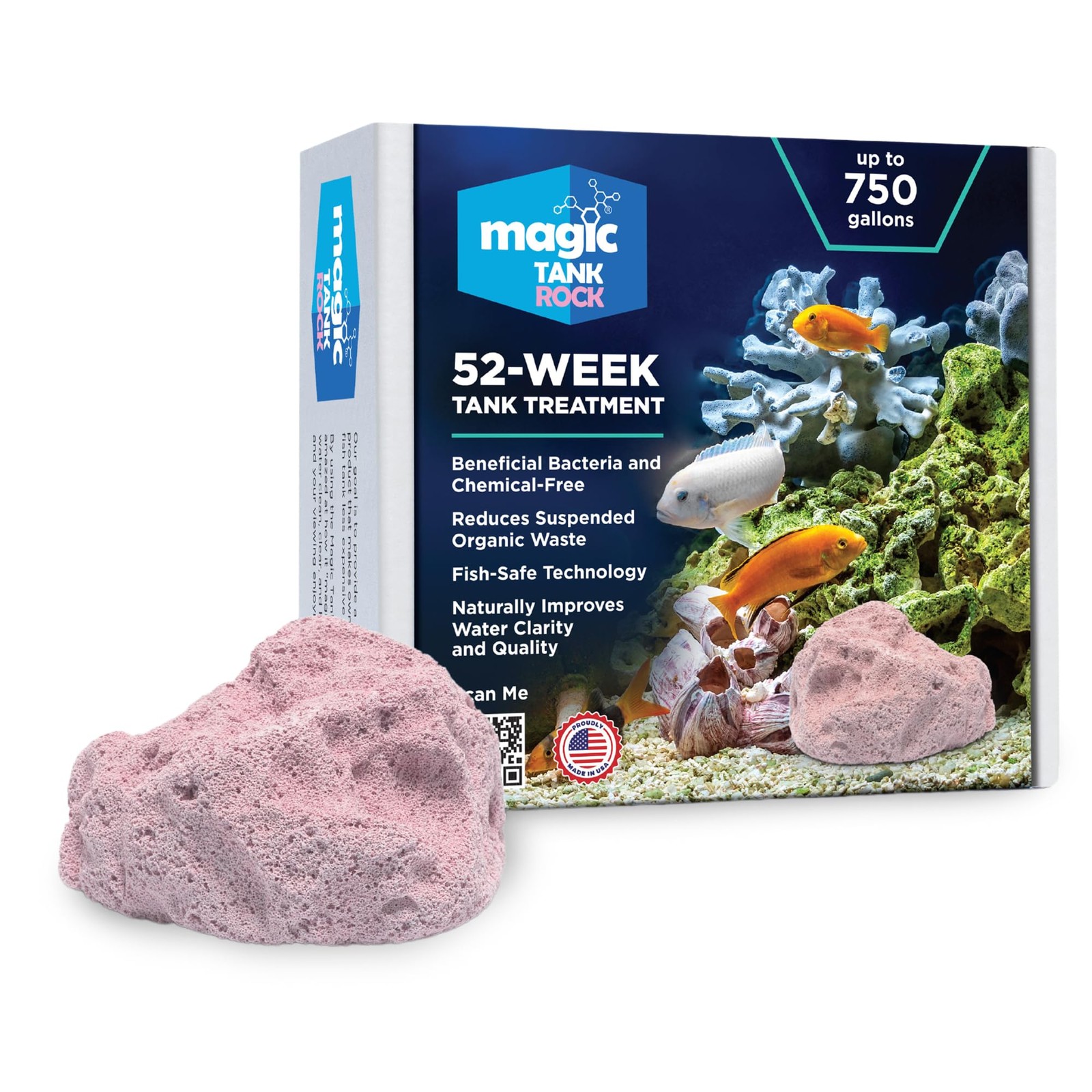 Enhance Aquarium Clarity with Natural Fish Tank Rocks for Up to 750 Gallons