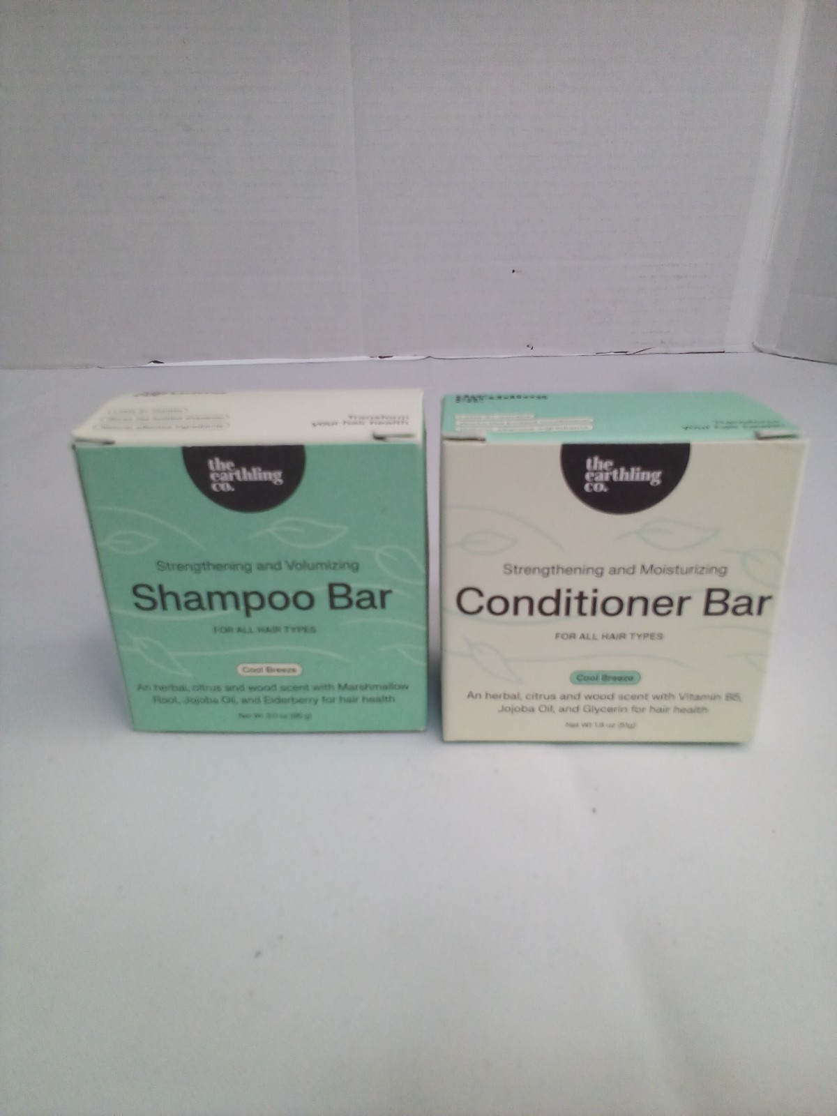 The Earthling Co. Shampoo Bar Conditioner Bar Cool Breeze Strengthen Volume