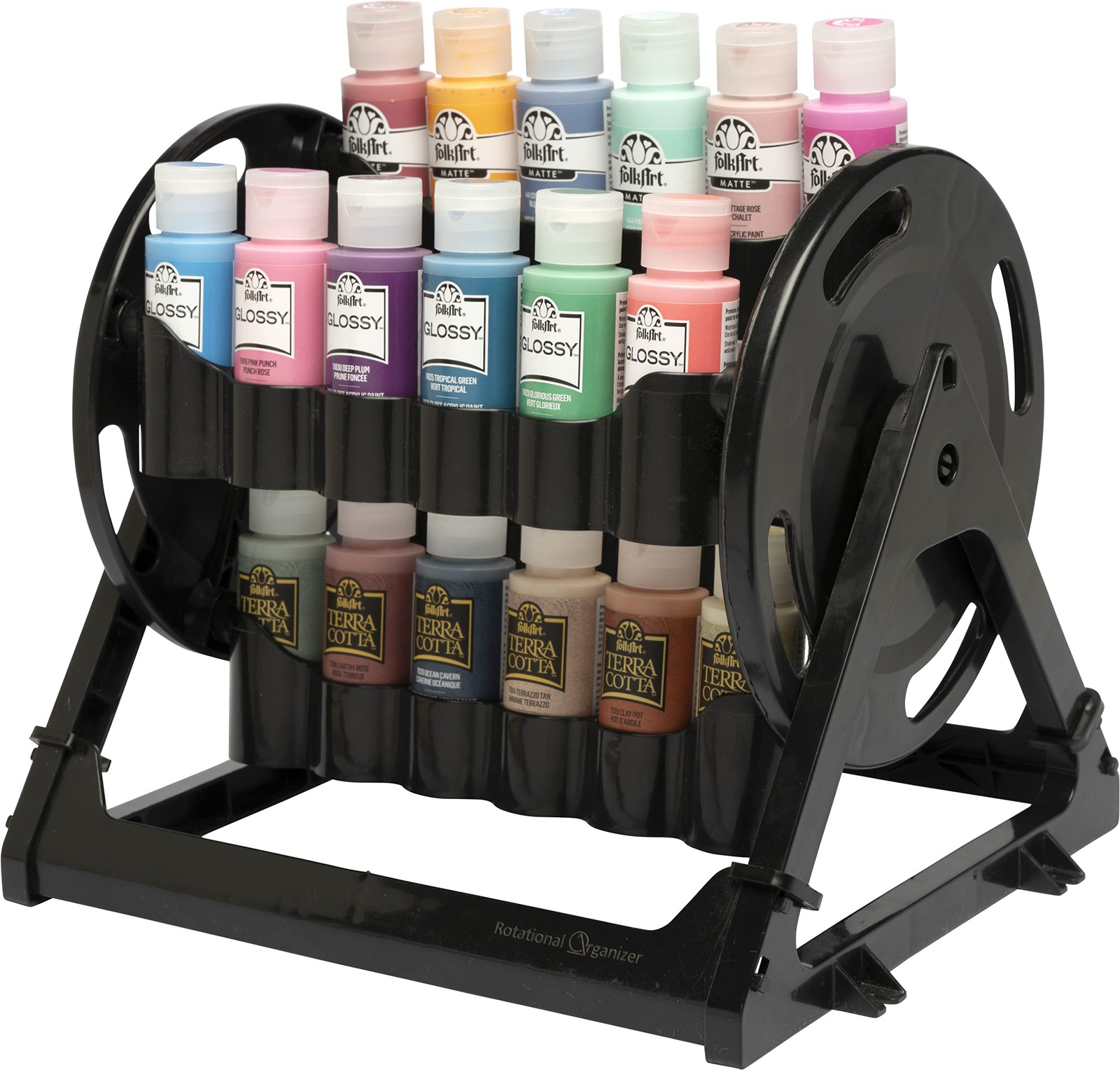 Rotational Organizer for Acrylic Storage, Holds 24 Standard 2 fl oz Bottles, ...
