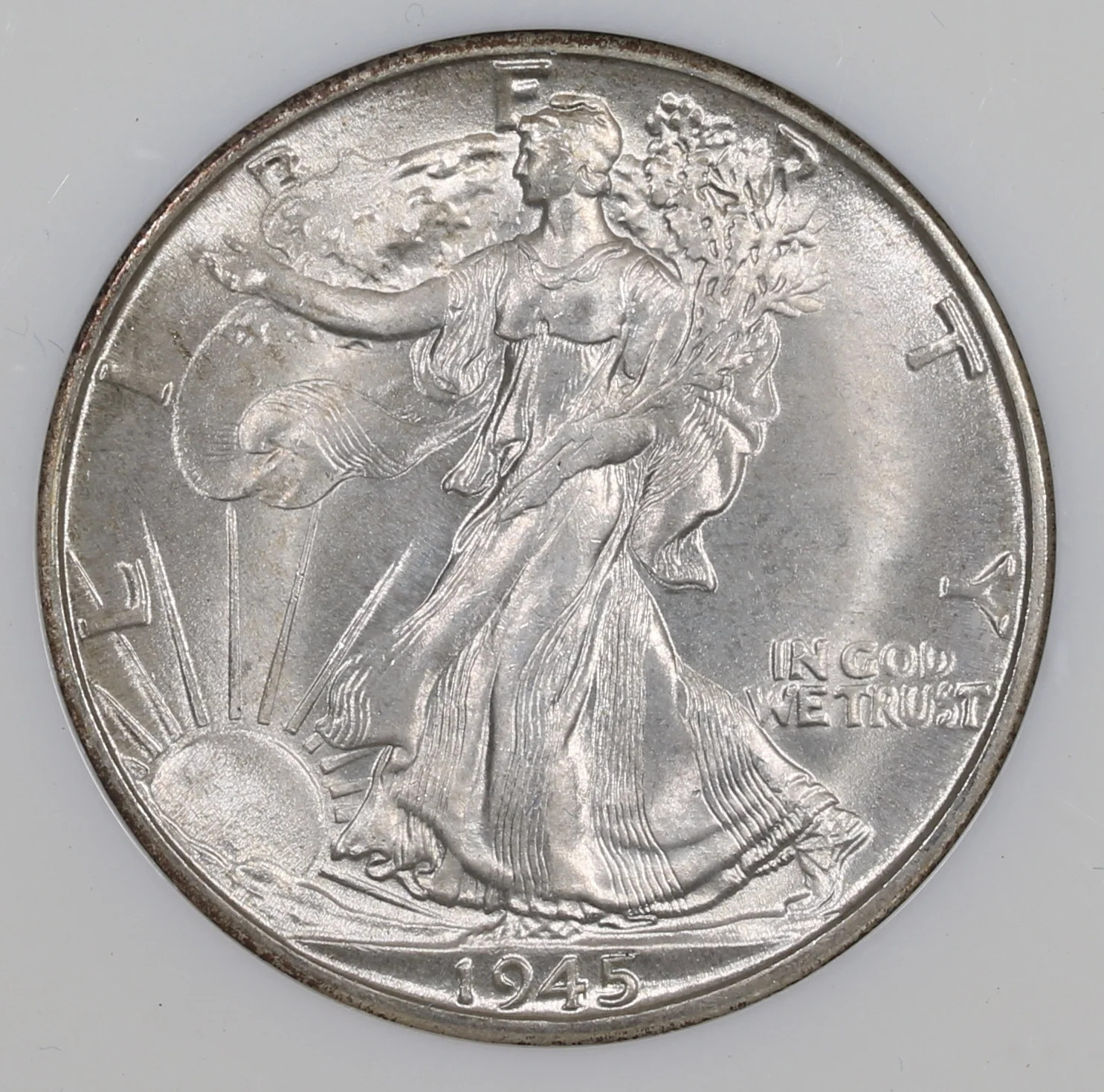 1945 D Half Dollars Liberty Walking NGC MS-65