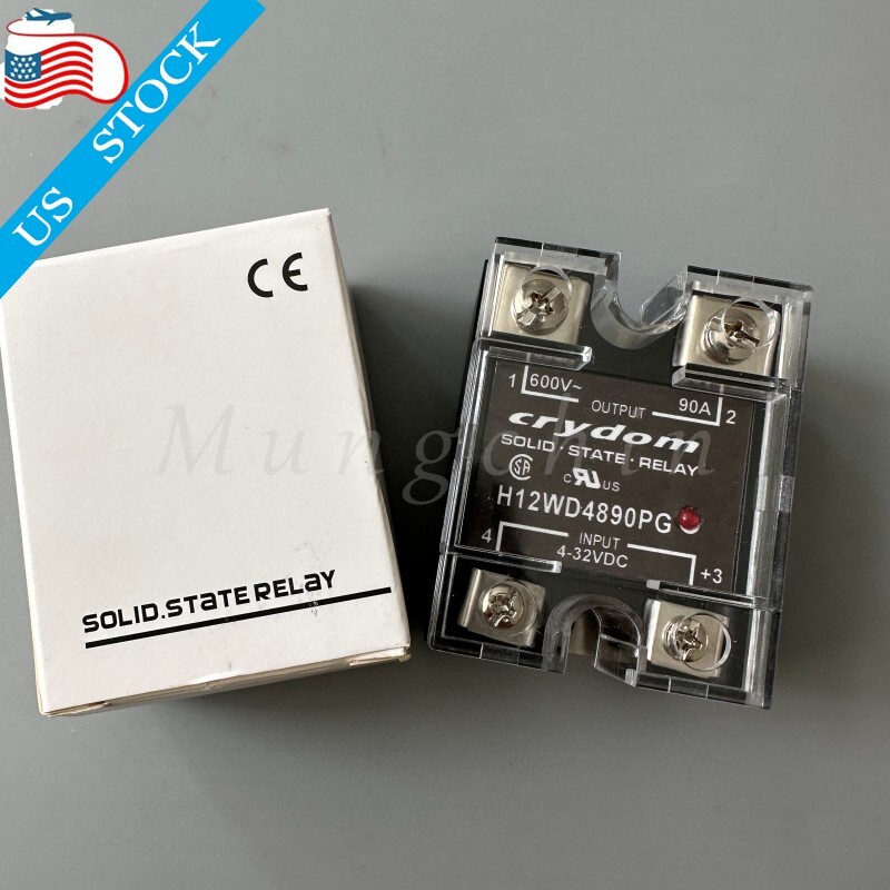 For Crydom H12WD4890PG SSR Solid State Relay Input: 4-32VDC Output: 600VAC 90A