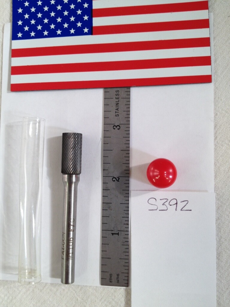1 NEW FALCON / SGS 1/4" SHANK CARBIDE BURR. SA-3. SINGLE CUT. FINE. USA (S392)