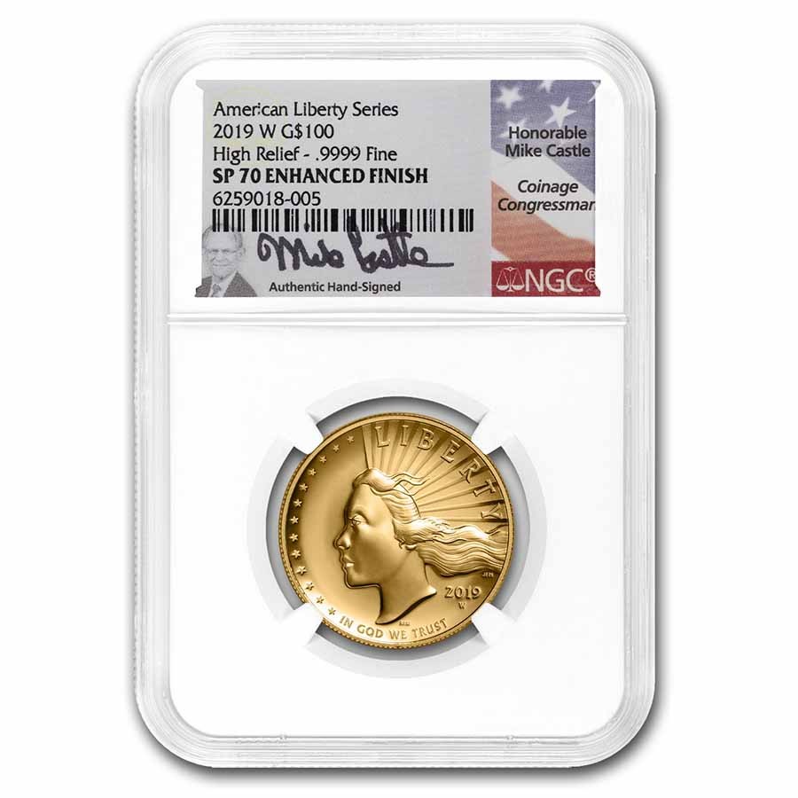 2019-W High Relief American Liberty Gold SP-70 NGC