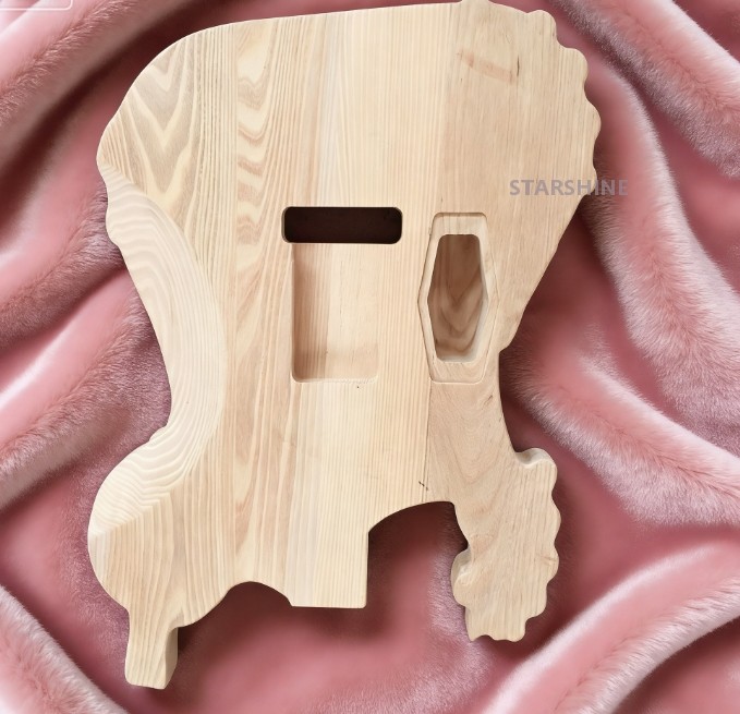 Natural Skeleton Style Electric Guitar Mahogany Body H Pickup DIY unfinished