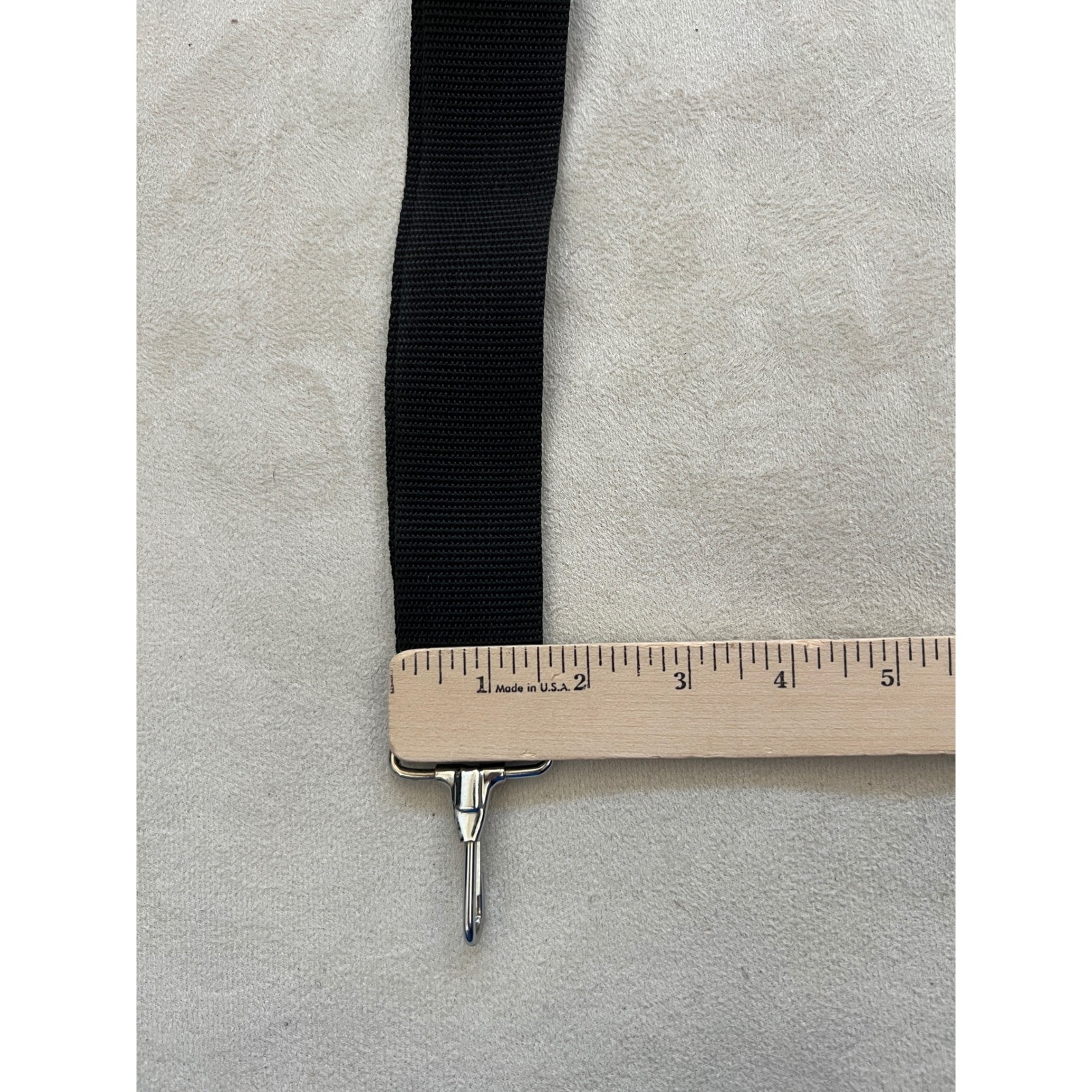 Adjustable Black Nylon Replacement Shoulder Strap with Metal Swivel Snap Hooks