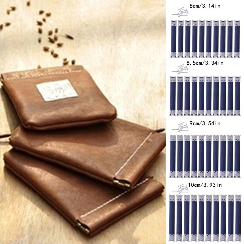 10Pcs/set DIY Metal Internal Flex Frames Clasp Bag Purse Handbag Handle Replace