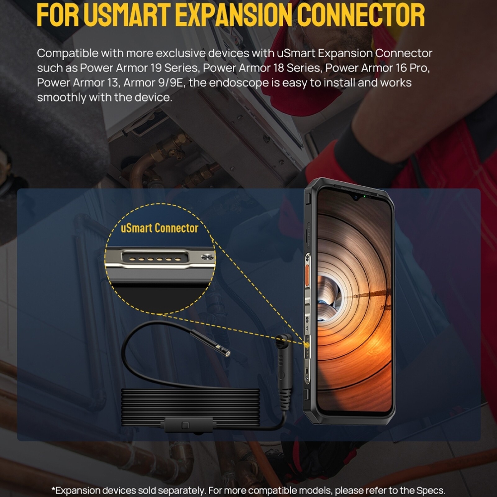LED Endoscope E2 Ulefone IP67 Waterproof Digital Endoscope for Armor