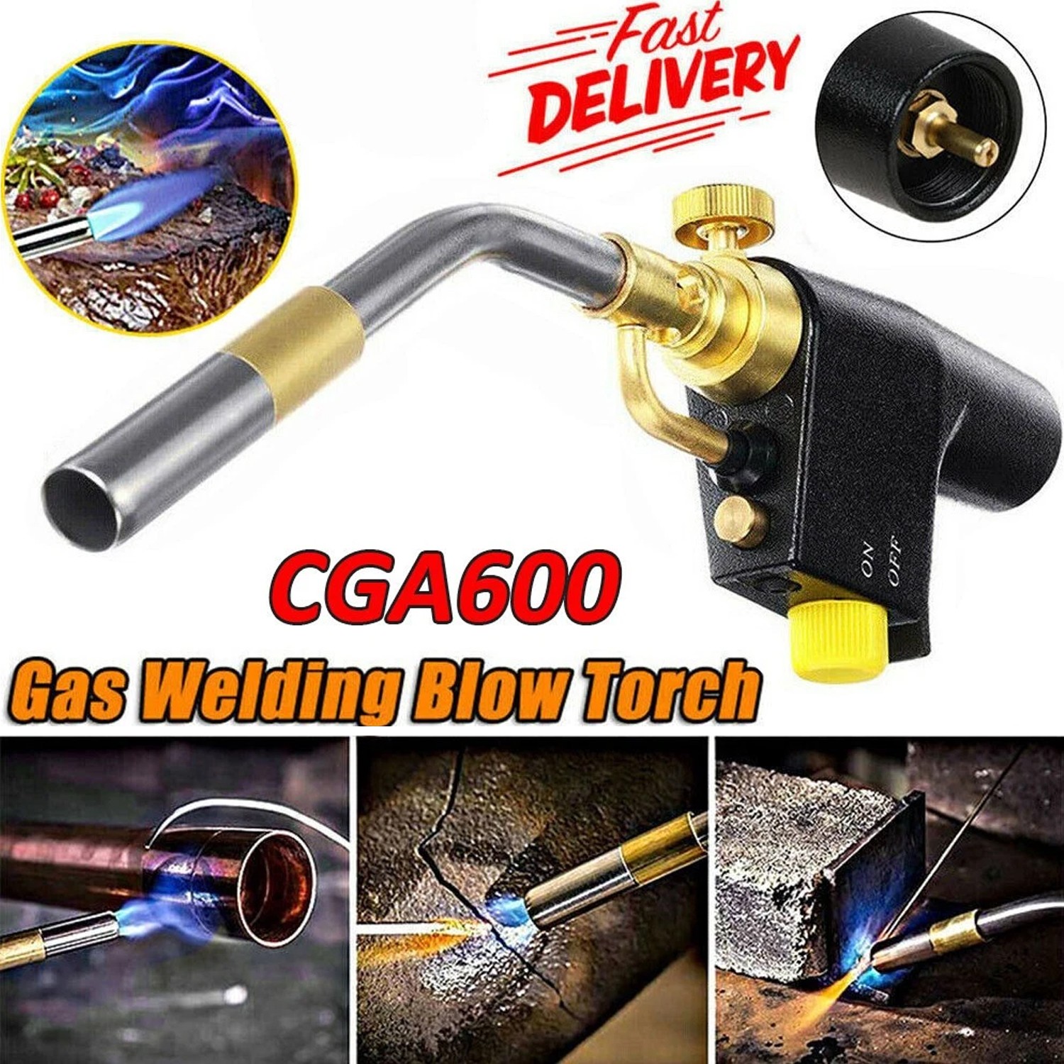 Mapp Propane Torch Head TS8000 Trigger Start Welding Brazing Torch Welding Flame