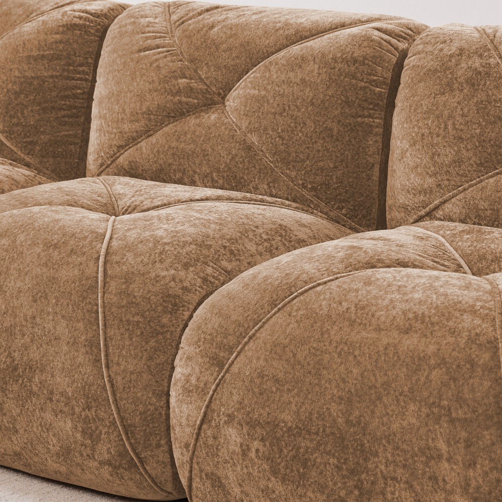 Comfy Velvet Cloud Couch 4-Seater Modular Sofa Set No Assembly