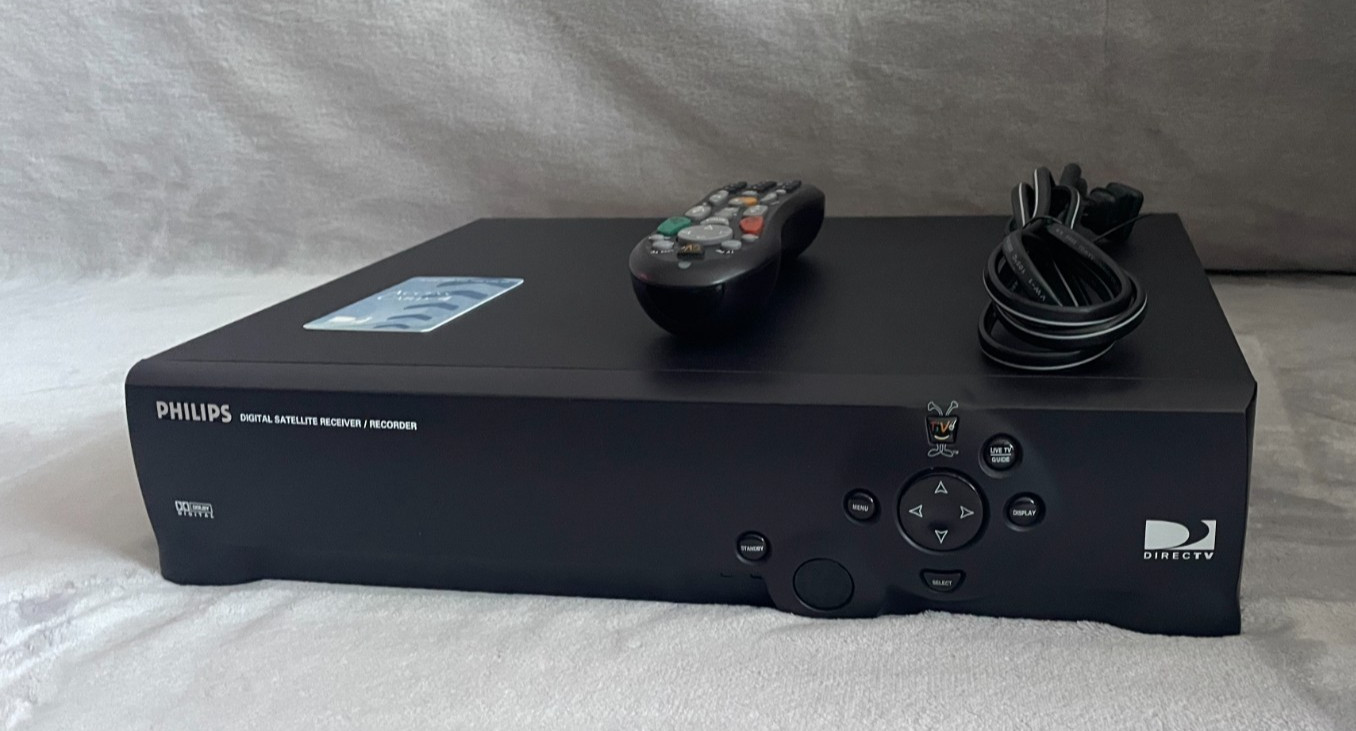Phillips DIRECTV Receiver With Tivo Model DSR6000 Powers UP