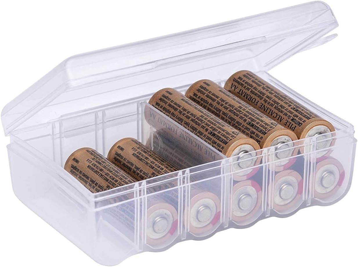 Effortless Battery Management: 12 AA Organizer Case for Crafts & Home Use