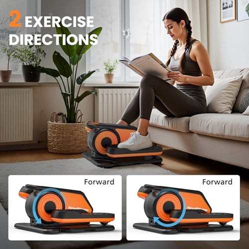 Under Desk Elliptical Machine, Quiet & Portable Electric Machine Seated Pedal