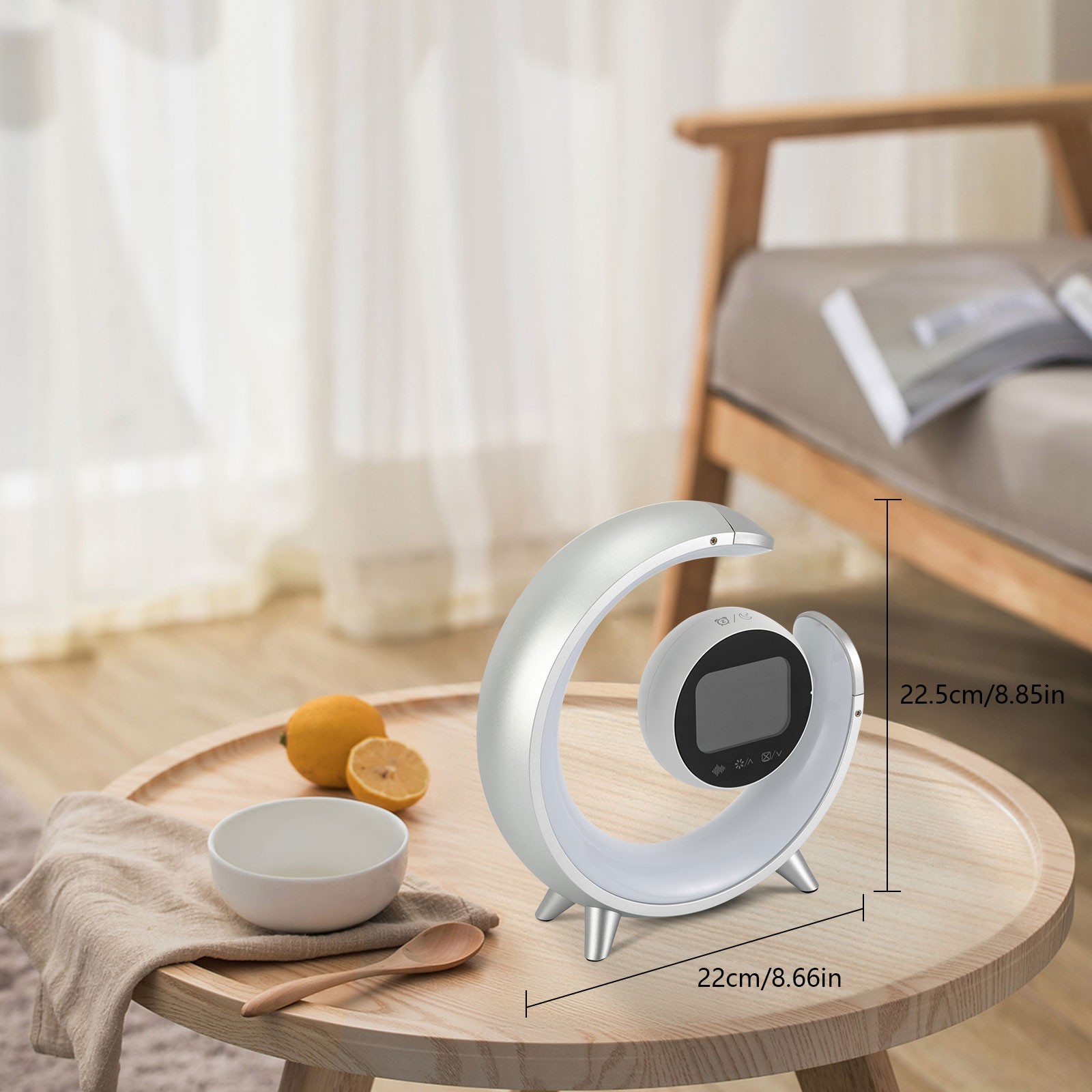 USB LED Desk Home Office Bedside Night Light Reading Lamp,Round,Touch Control