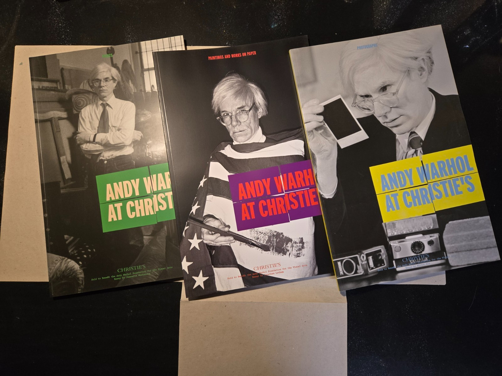 Andy Warhol At Christie’s Slipcover and Three Volume Set of Catalogs 2012