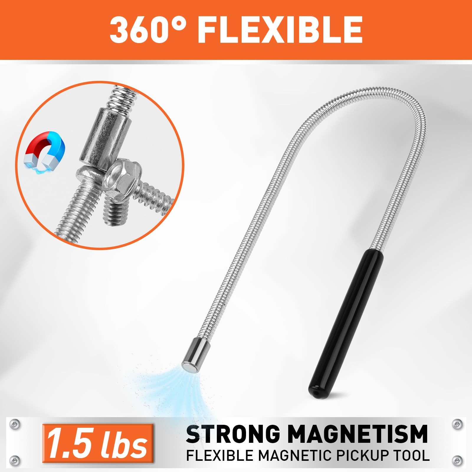 4 PIECE Magnetic Pickup Tools Kit | Extendable Telescoping Magnet Pick Up To...