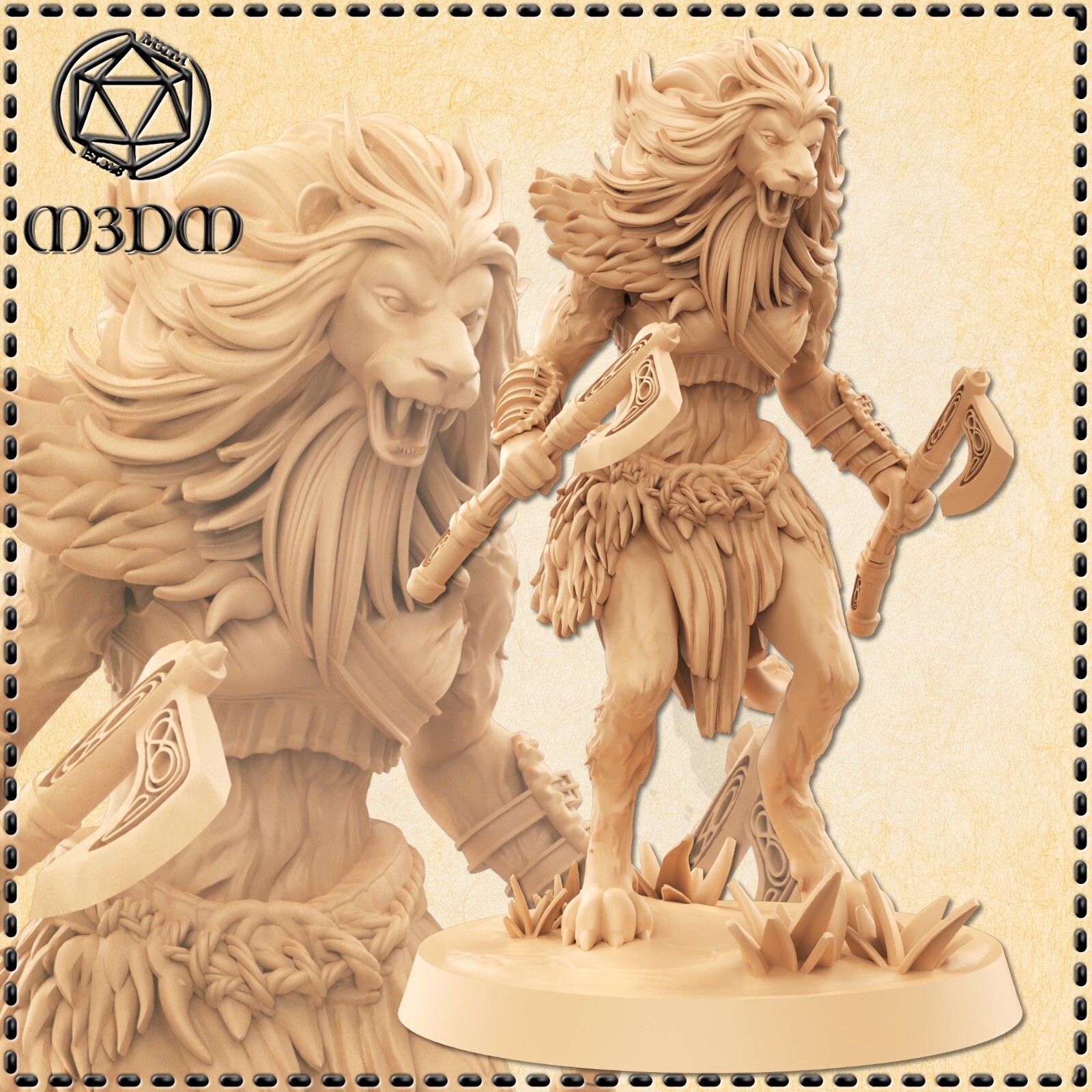 Dungeons & Dragons Playable Character - Female Leonin - Barbarian, Fighter