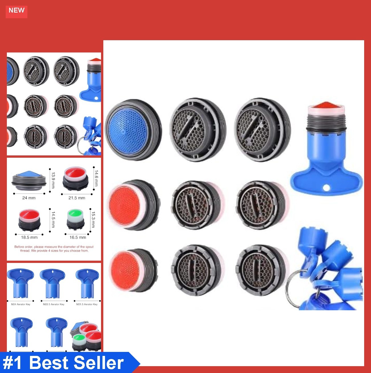 12 Pieces Moen Aerator Faucet Replacement for Sink and 5 Pieces Faucet Aerator K