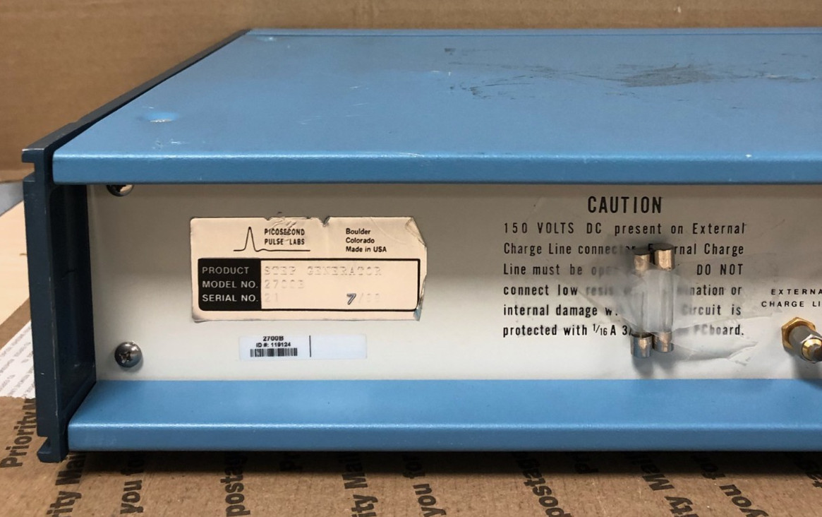 PICOSECOND PULSE LABS 2700 PULSE GENERATOR (TESTED TO POWER ON)