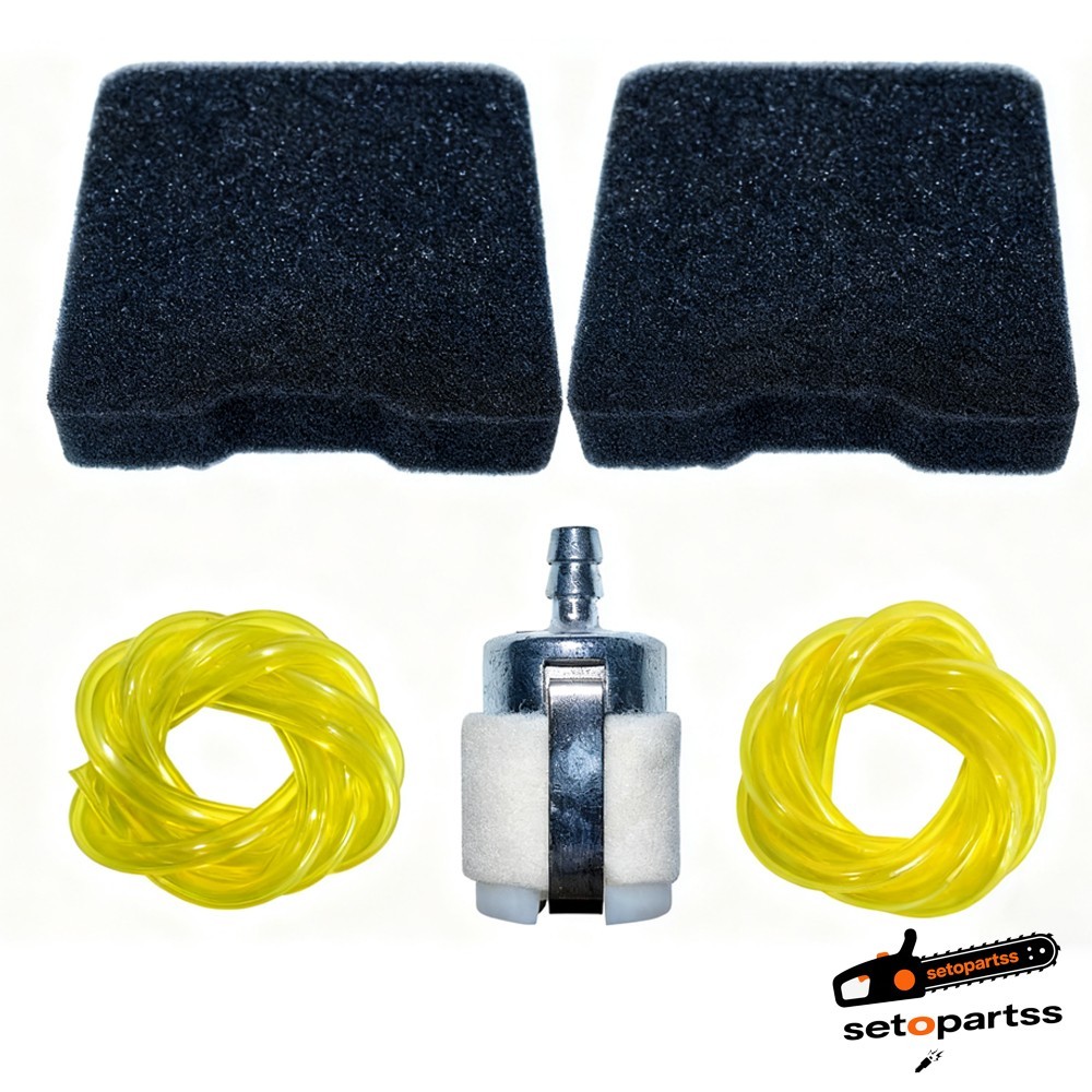 Fuel Air Filter Foam Line Hose Kits For Husqvarna 145BF 155BF 145BT 155BT Blower