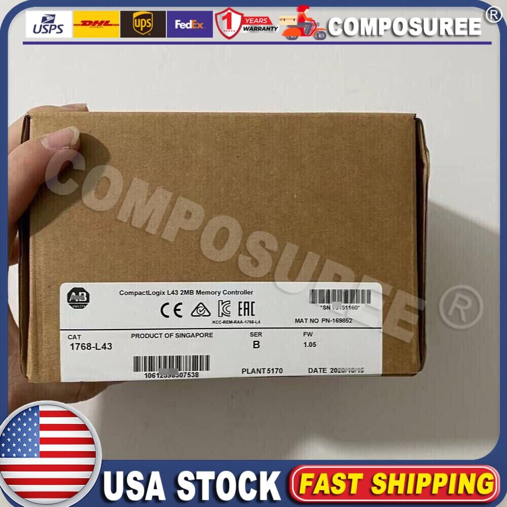 New Factory AB 1768-L43 Ser B CompactLogix L43 Controller PLC 1768L43 USA