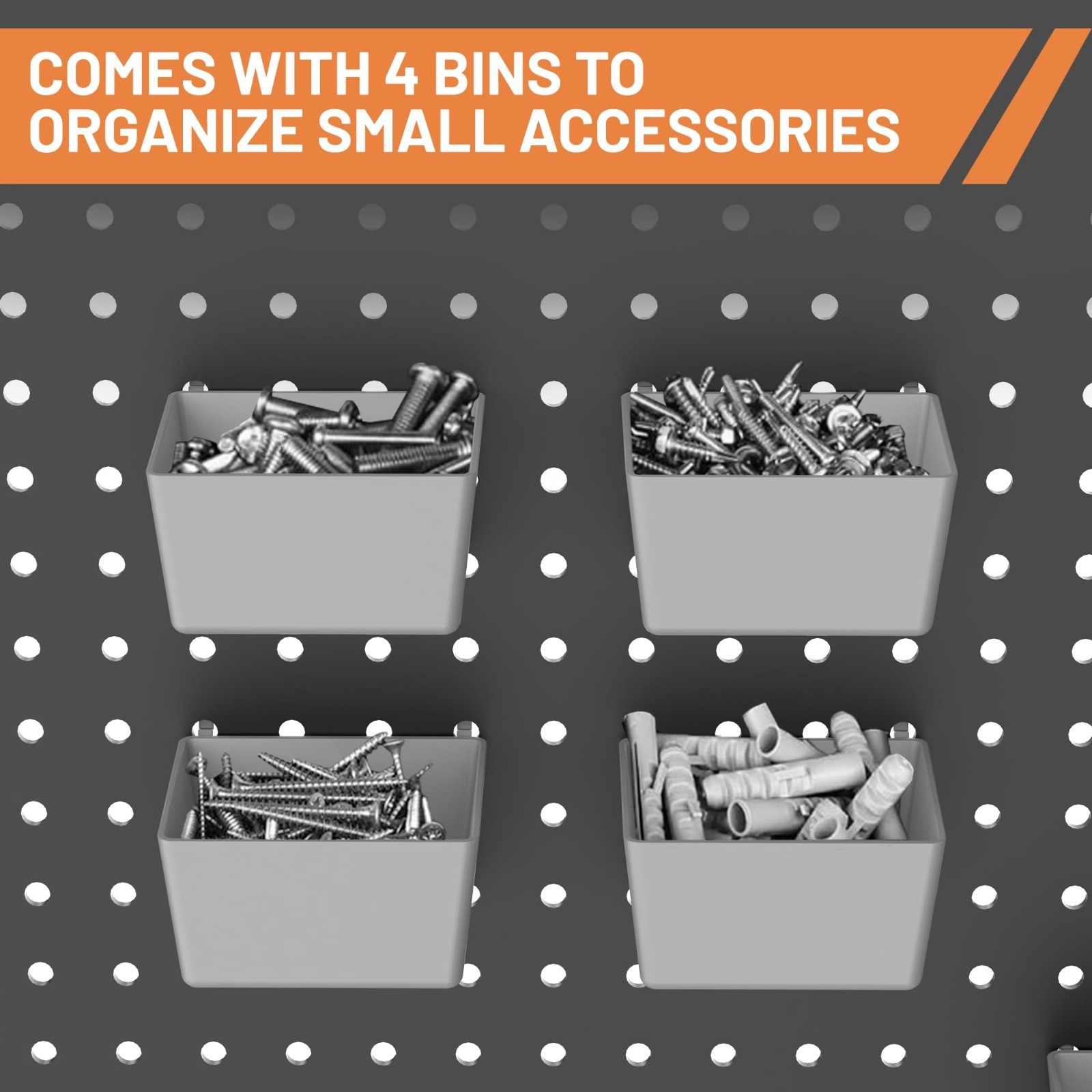 120-Piece Pegboard Hooks Set with Bins - Tool Organizer for Garage, Kitchen
