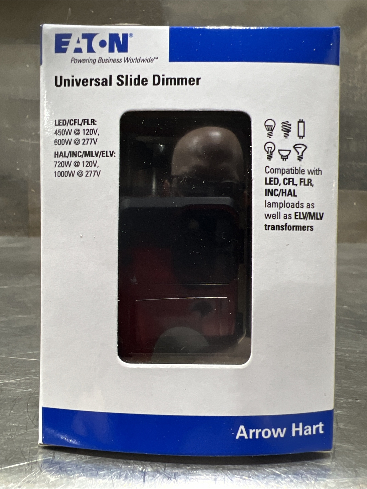 Eaton Wiring Devices 120/277V Triac Based Universal Dimmer,bk SUT7-BK Nos