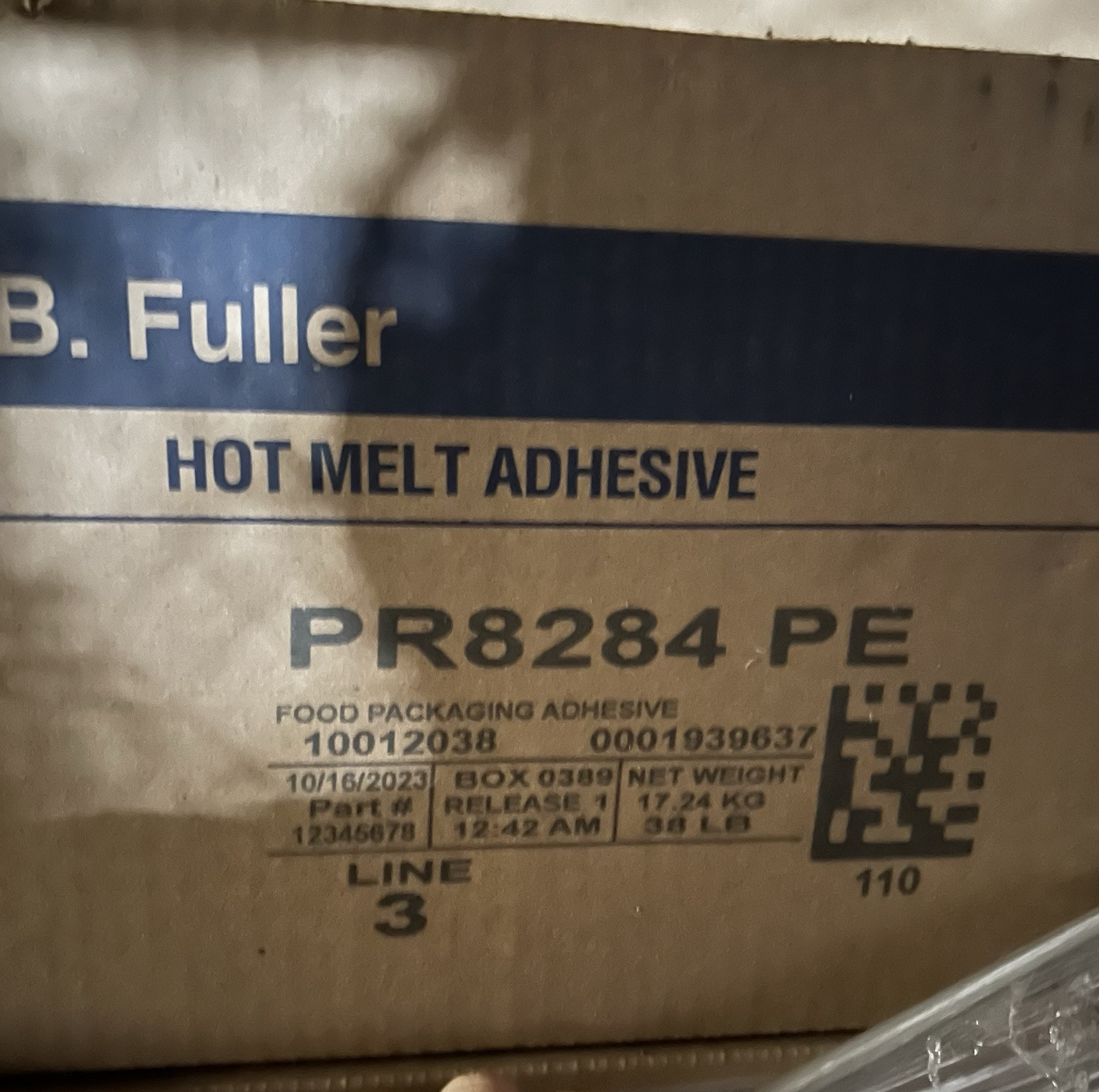 H.B Fuller HOT MELT ADHESIVEPR8284 PE