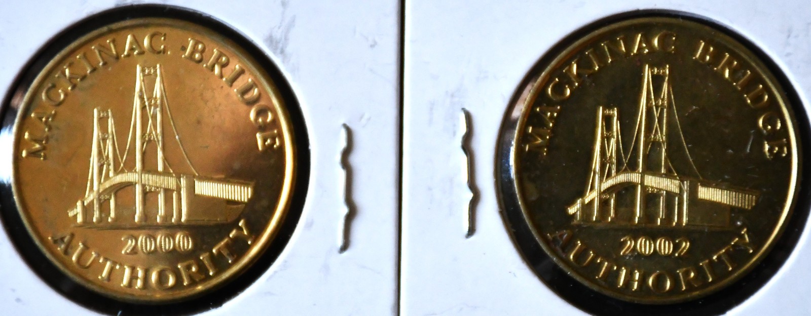 2000/2002 Mackinag Bridge Tokens