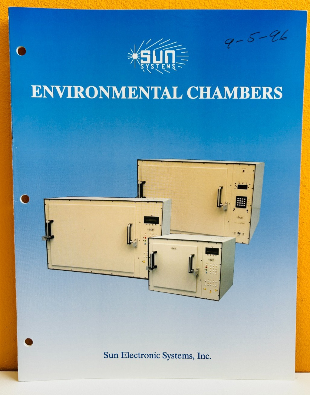Sun Electric Systems EC Series Environmental Chambers & Accessories Catalog.