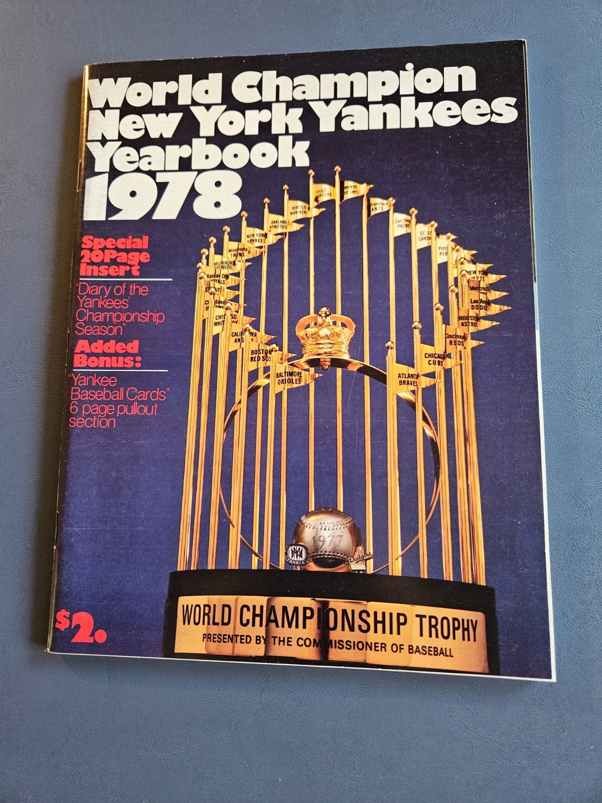 1978 World Champion New York Yankees Yearbook With Uncut 27 Trading Card Pullout
