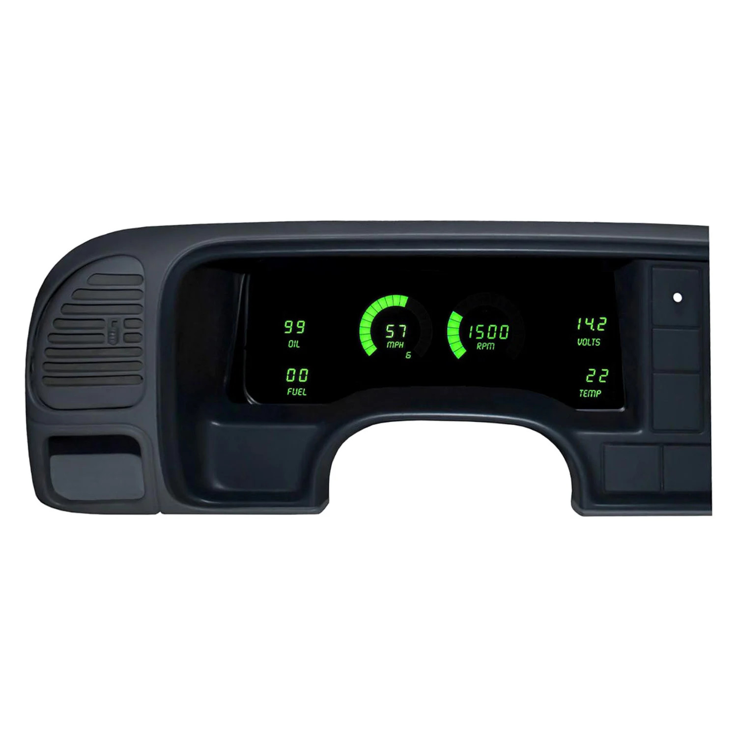 For Chevy Silverado 1500 99 Direct Fit LED Digital Gauge Panel, Green