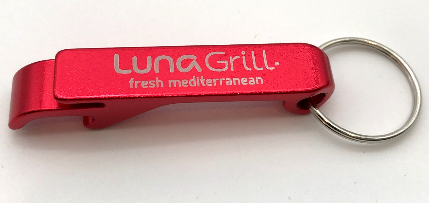Luna Grill Fresh Mediterranean Key Ring Keyring Bottle Opener - NEW