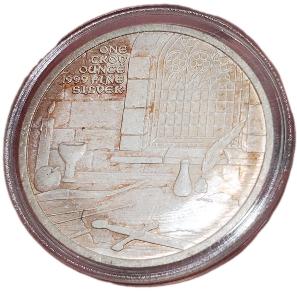 1 Oz Silver LADY GODIVA Round WITH Beautiful NATURAL TONE.