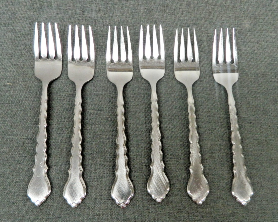 Oneida CELLO Salad Forks LOT 6 Community Stainless